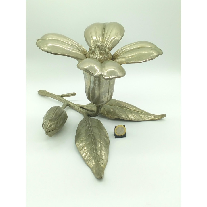 Vintage 1960s Silver-Plated Flower Ashtray Set | MCM Tobacciana