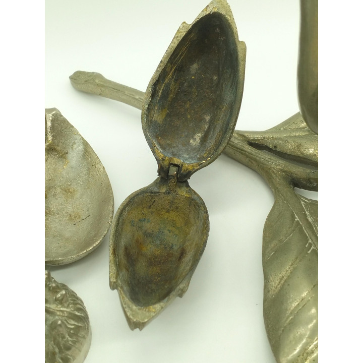 Conjunto de Cinzeiros Flor Vintage Anos 60 | Design Mid-Century