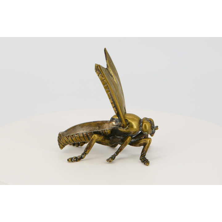 Posacenere Vintage Mosca in Ottone (Anni '80)