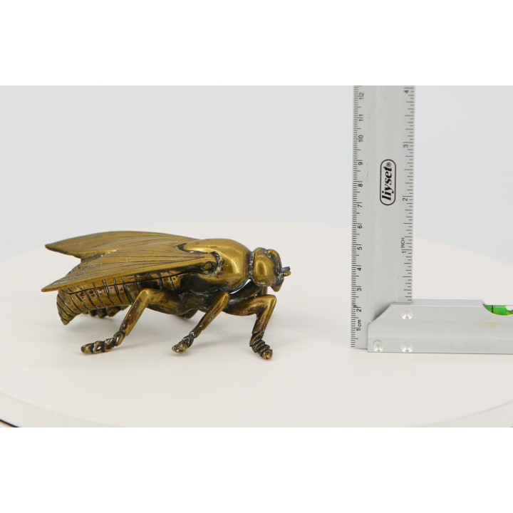 Vintage Solid Brass Fly Ashtray (1980s)