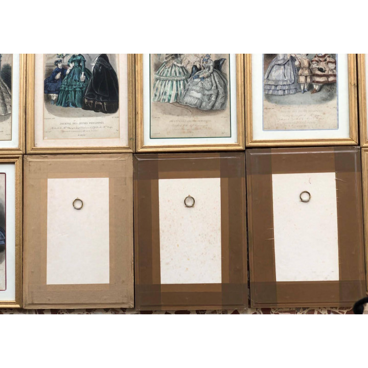 Stampa di Moda Francese del XIX Secolo - Cornice Dorata