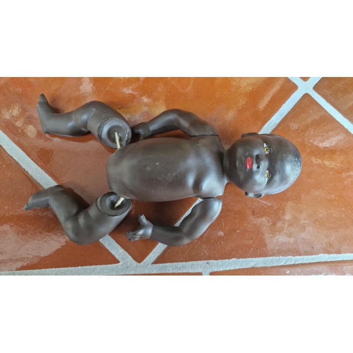 Vintage Petitcollin Celluloid Pop - Afrikaanse Baby Jaren 50