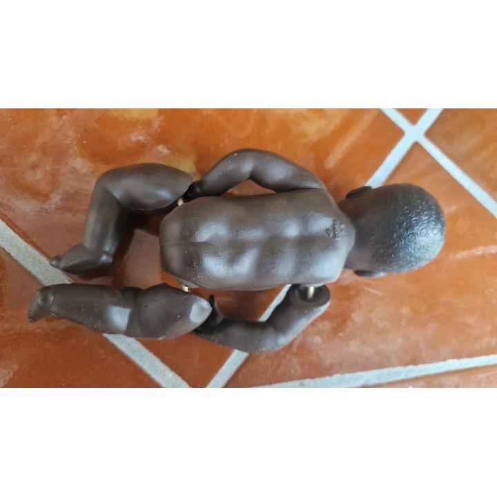 Целлулоидная кукла Petitcollin 1950-х годов - Африканский ребенок