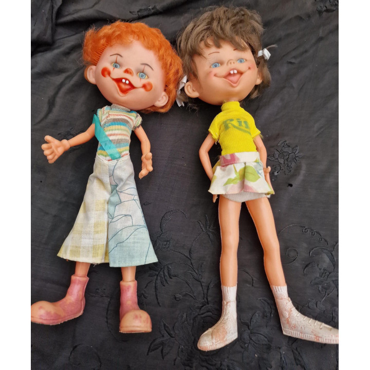 Vintage Risi Patatín Werbefiguren (1970er) - 2er-Set