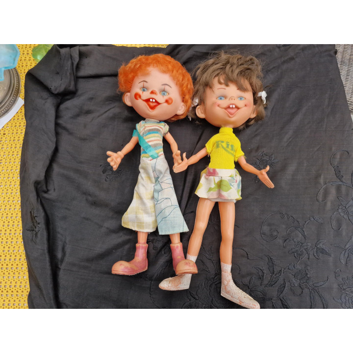 Coppia di Figure Vintage Patatín Risi - Anni '70