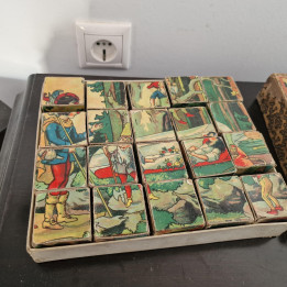 Puzzle de Cubes Ancien 1920 | Contes de Fées