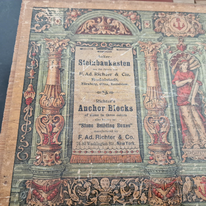 Antieke Richter's Anker Steenbouwdoos No. 10A