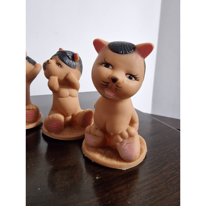 Conjunto 6 Figuras Vinil Antropomórficas Espanha 1970