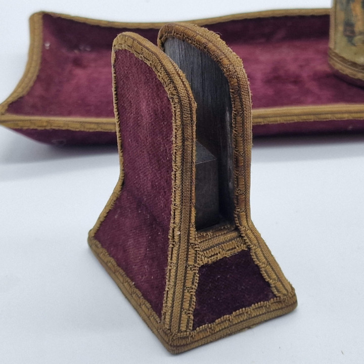 Nécessaire de bureau ancien 1920 — Velours et Étain